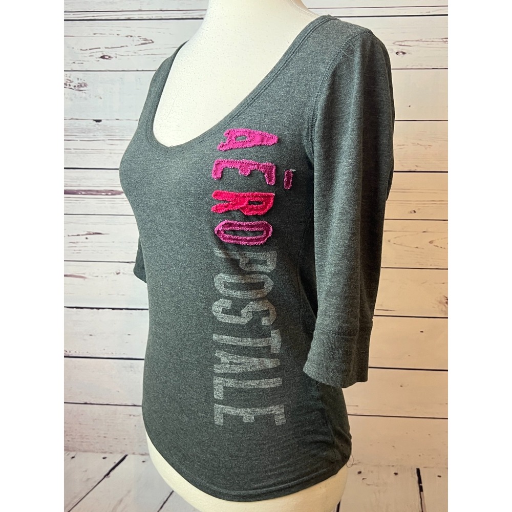 Aeropostale Pullover shirt size XS Extra Small Raised Spell Out Y2K 80s 90s